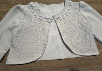 Boléro / gilet blanc fille – 150 cm - NEUF
