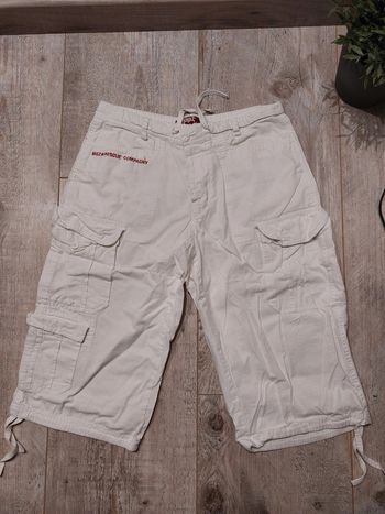 Pantacourt cargo blanc