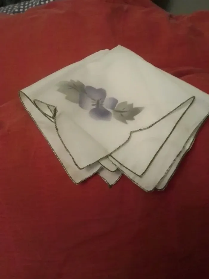 4  serviettes   de table ancien 29/29 cm - photo numéro 2