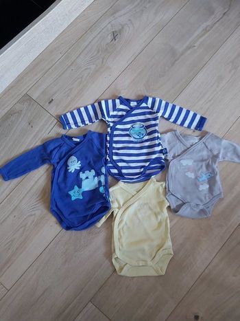 Lot bodies garçon 0 mois, naissance