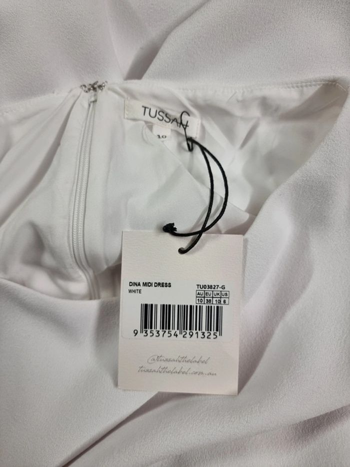 Tussah robe midi blanche Dina * taille 38 * Neuve - photo numéro 13