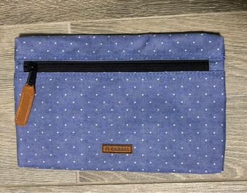 Pochette sac Cabaïa Neukolln Bleu chiné à pois blancs