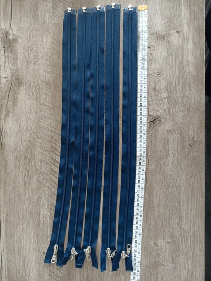 Lot de 5 fermeture séparable bleu marine - photo numéro 2