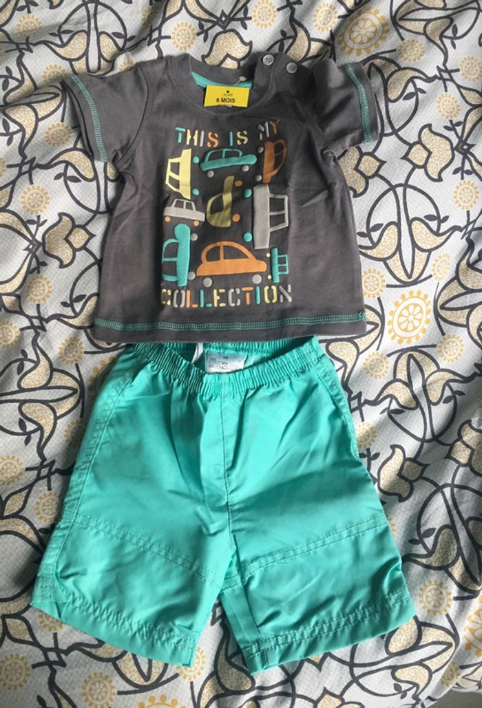Ensemble shirt et t shirt neuf étiqueté 6 mois