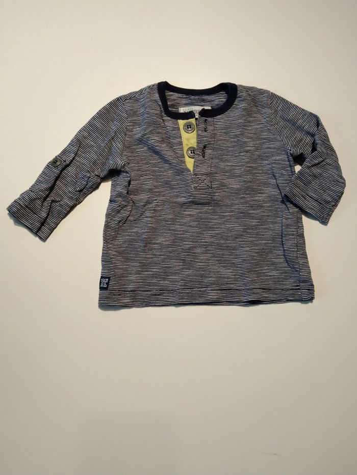tee shirt rayé jean bourget garcon 6 mois