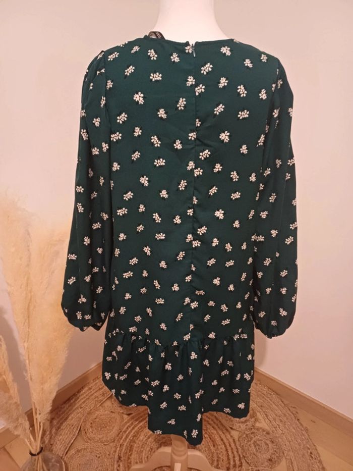 Robe verte foncée Fleurie Tiffosi taille L/XL 40/42 - photo numéro 9