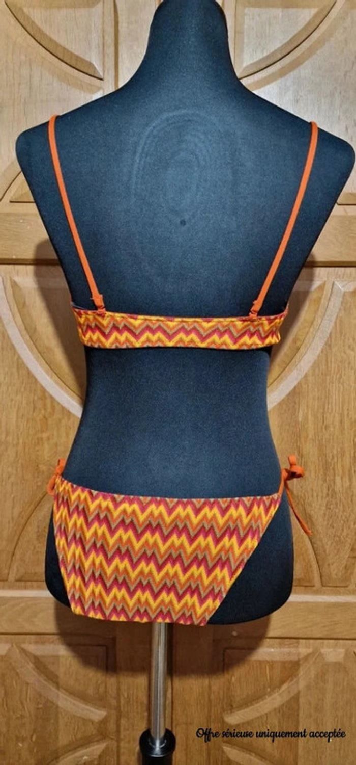 Bikini Undiz Neuf 33€- Taille S/36 - Zigzag orange jaune – Été plage - photo numéro 8