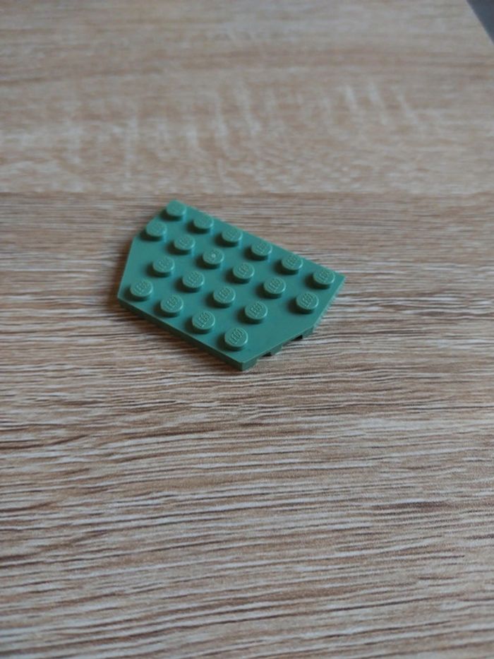 Lego plat 4x6 corner 32059 Sand green - photo numéro 2