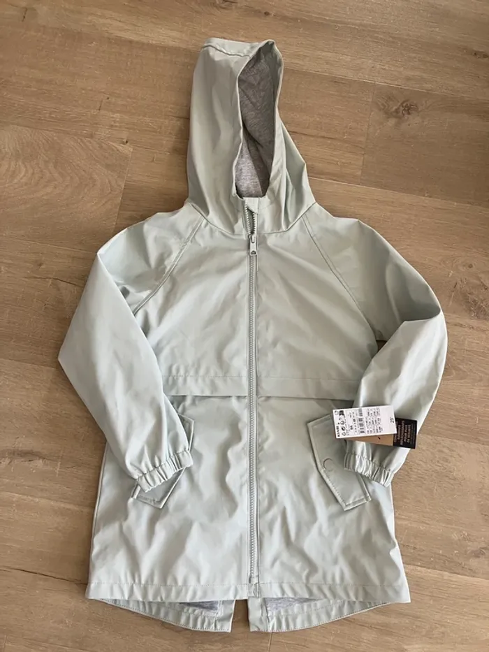 Parka manteau imperméable kiabi veste de pluie en caoutchouc déperlant à capuche