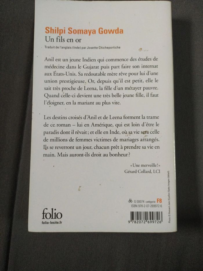 Un fils en or de Shilpi Somaya Gowda - photo numéro 2