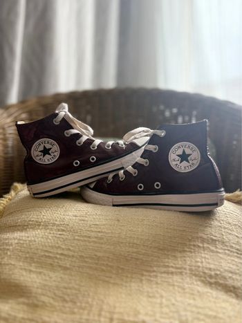Converse montante - bordeaux à paillettes - pointure 31 - en très bon état