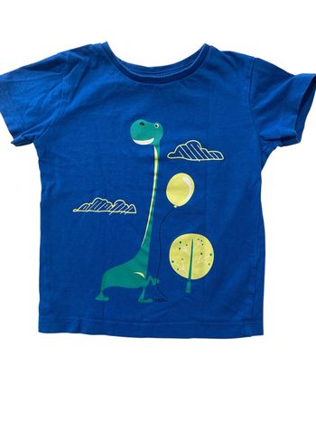T-shirt enfant bleu motif dinosaure 18-24 mois (86/92)
