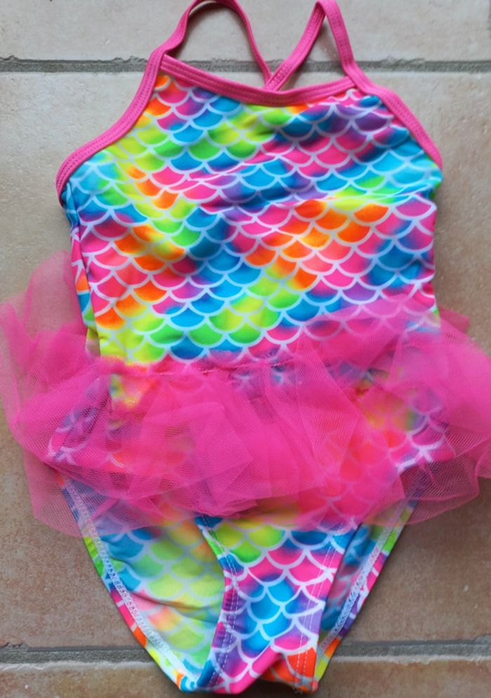 Maillot de bain 1 pièce tutu princesse 2/3 ans