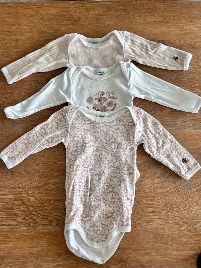 Lot de 3 bodies petit bateau