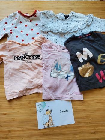 Lot de 5 t-shirts manches longues