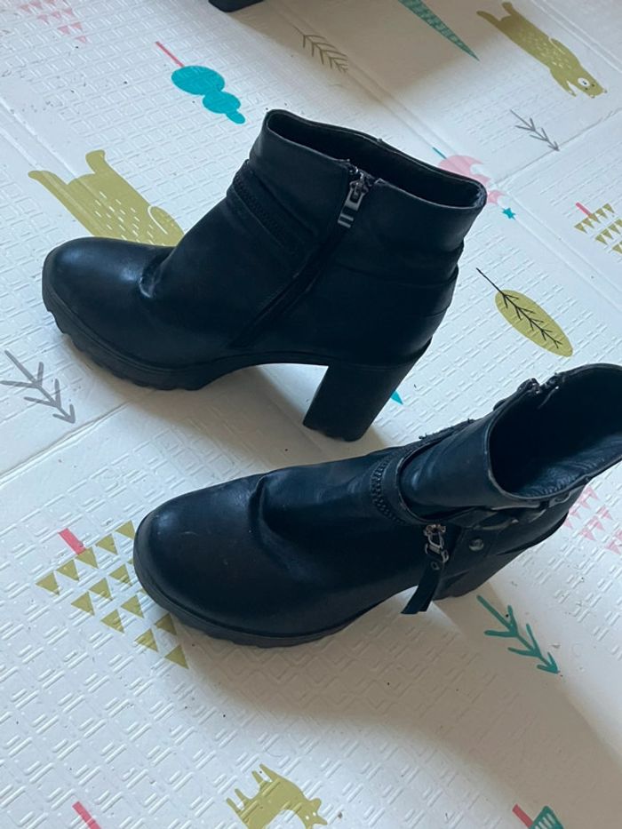 Bottines talons épais style rock chunky 40 - photo numéro 4