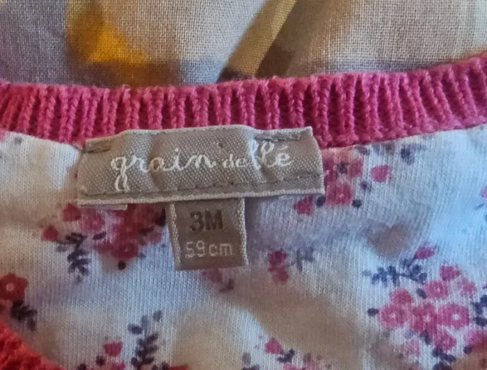Gilet rose grain de blé - photo numéro 4