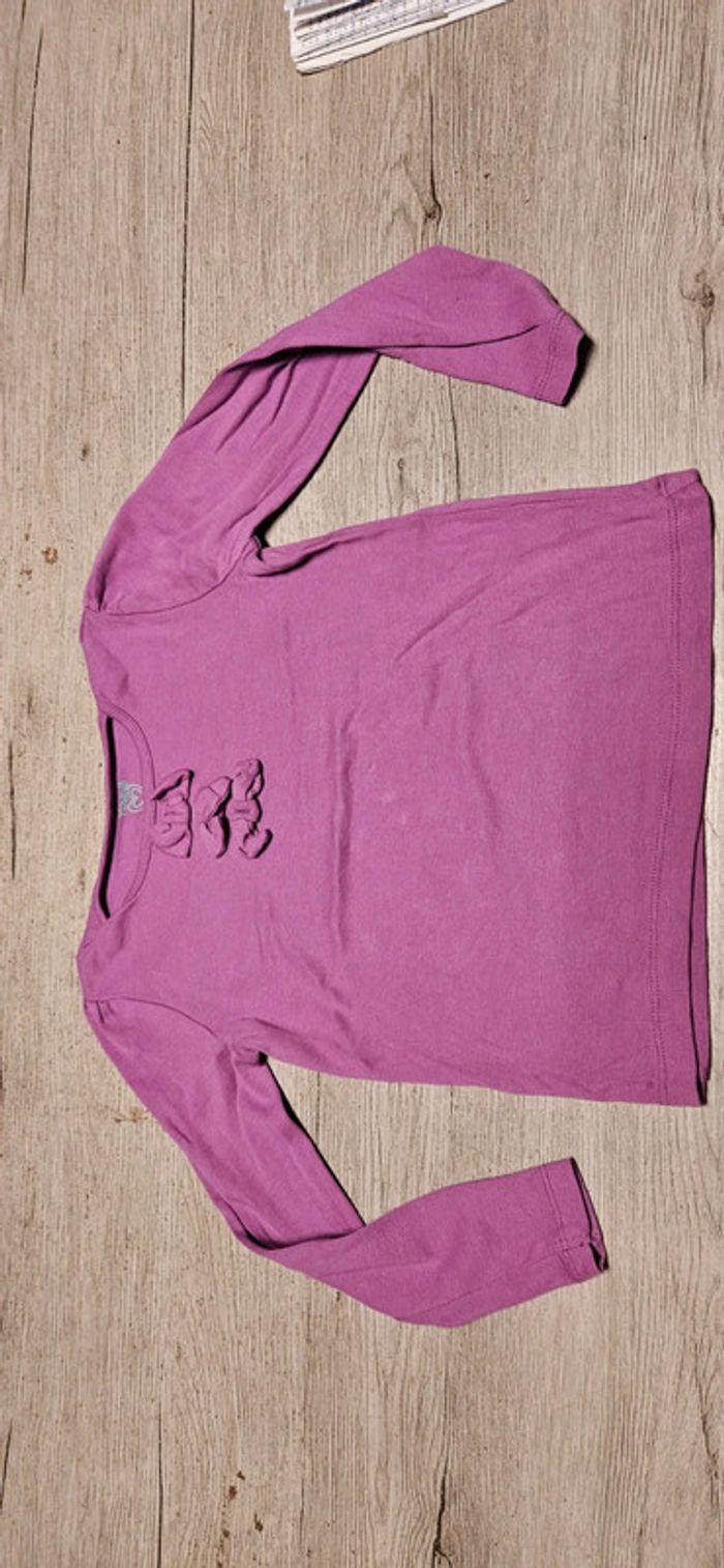 T shirt mauve, manches longues, Young Dimension, taille 5/6 ans, jamais mis