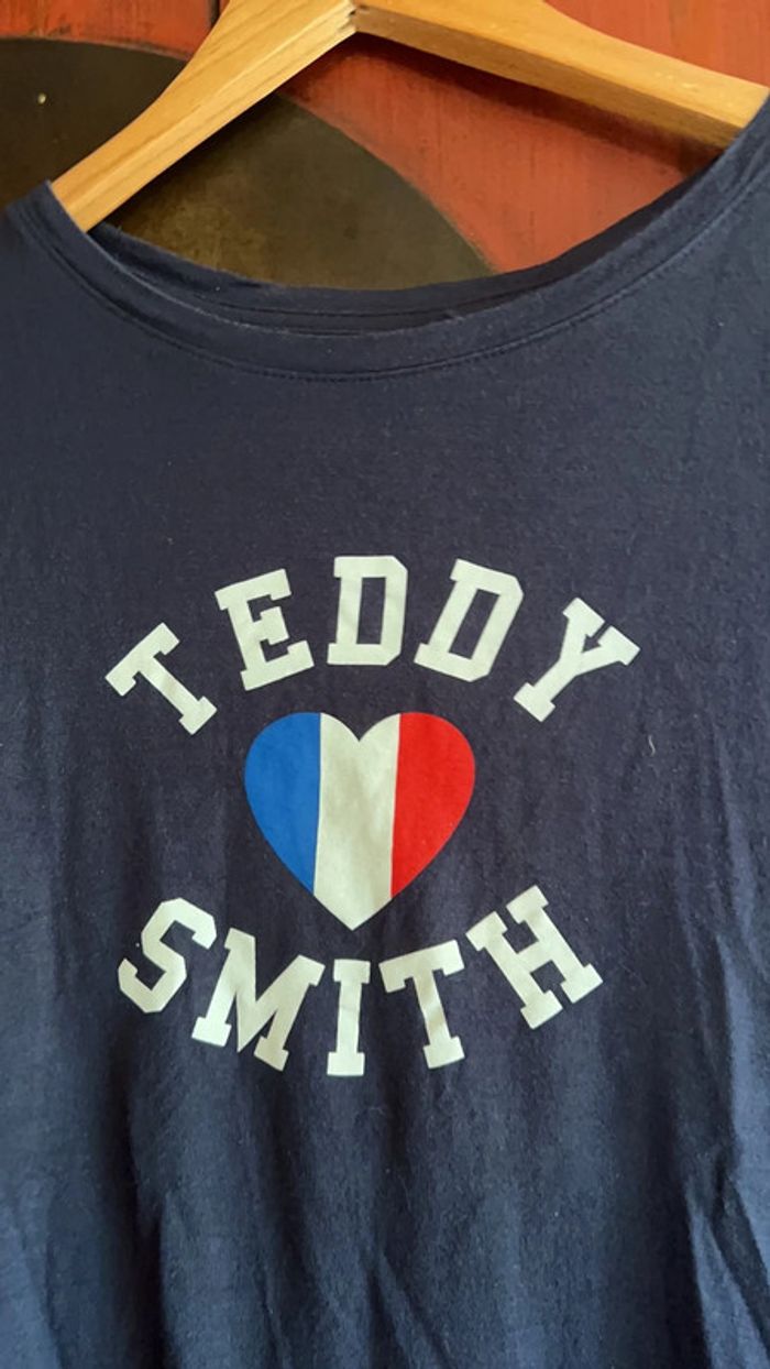 Teddy smith t shirt bleu marine taille ces 14 ans - photo numéro 3