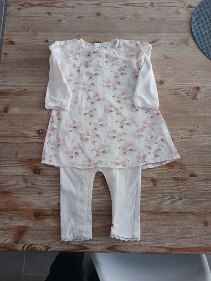 Combinaison robe été fille 12 mois Kitchoun