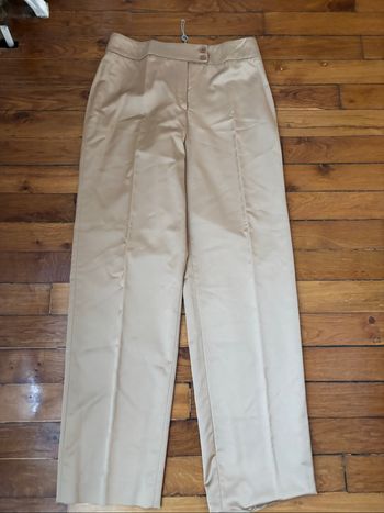 Pantalon beige doré effet satiné marque 1,2,3