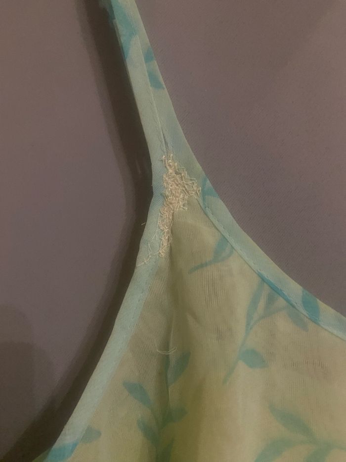 Nuisette à motifs »Etam »verte et jaune - photo numéro 3