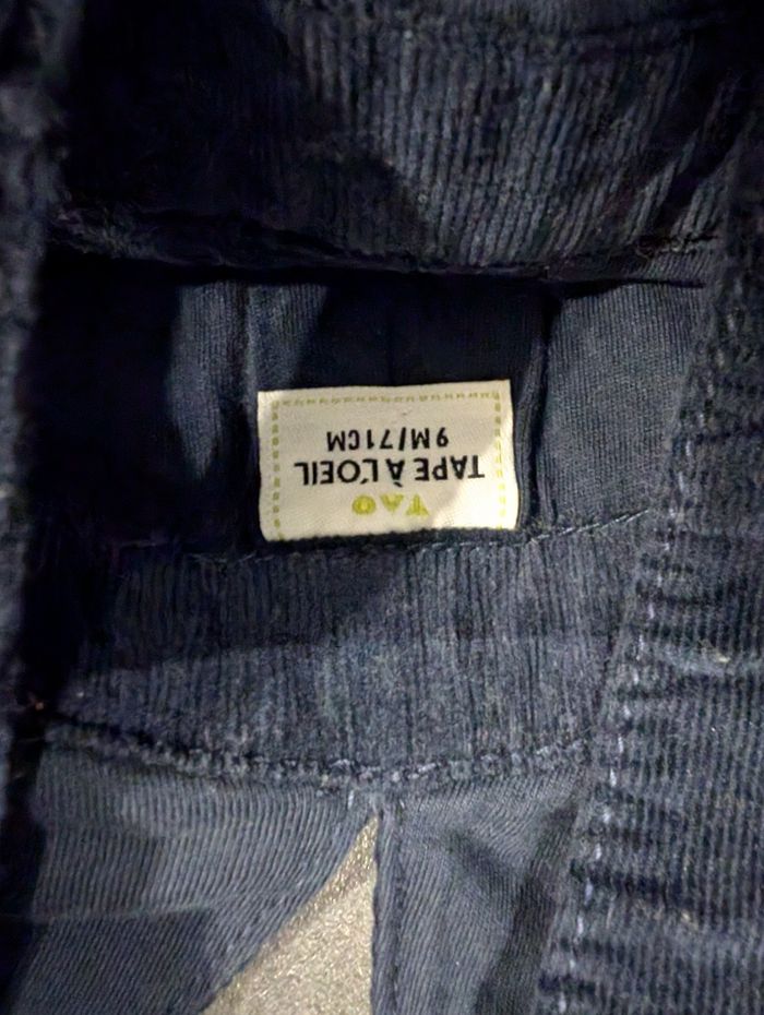 Salopette en velours bleu marine - photo numéro 2