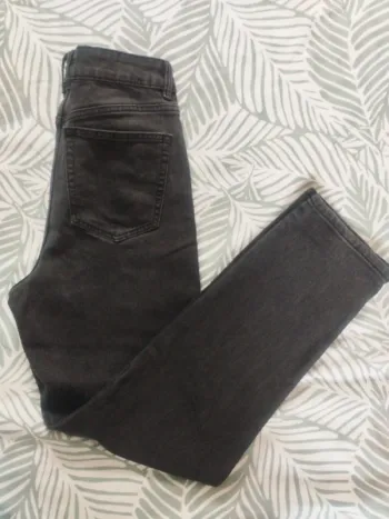 Jean noir/gris foncé taille haute Pimkie taille 38