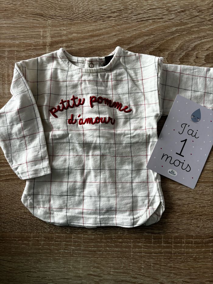Tee shirt pomme d’amour KIABI t.1m