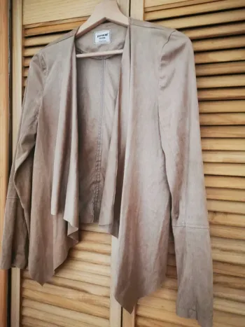 Veste à pans effet daim