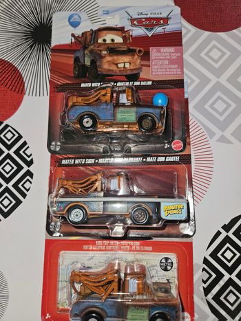 3 voitures cars Mattel neuves Disney Pixars Martin 
