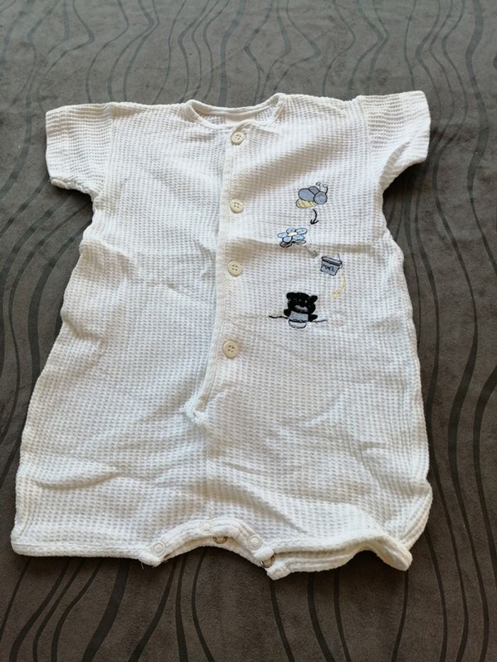 Combishort 1 an blanc 3 pommes Mixte