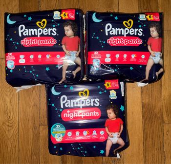 Lot de 3 paquets de couches Pampers taille  6