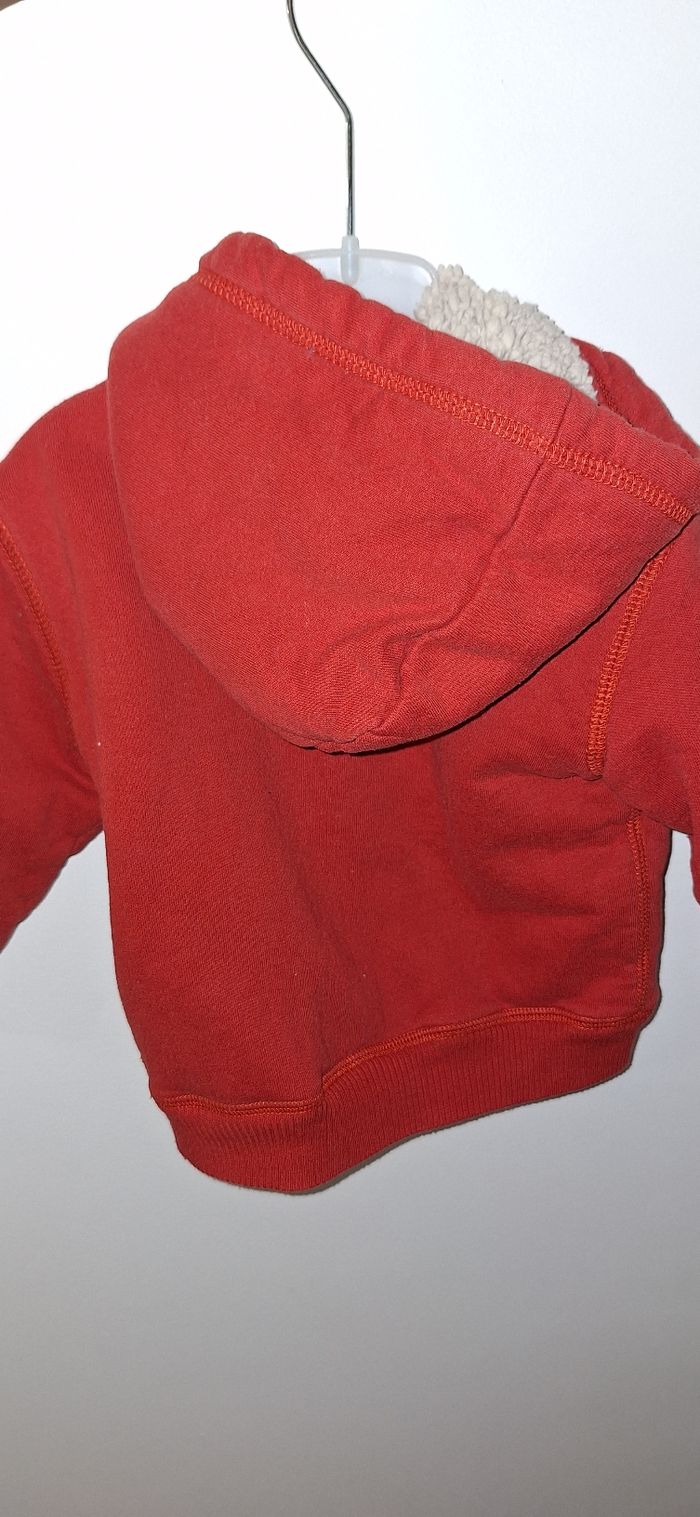 Gilet à capuche GAP doublé sherpa - photo numéro 3