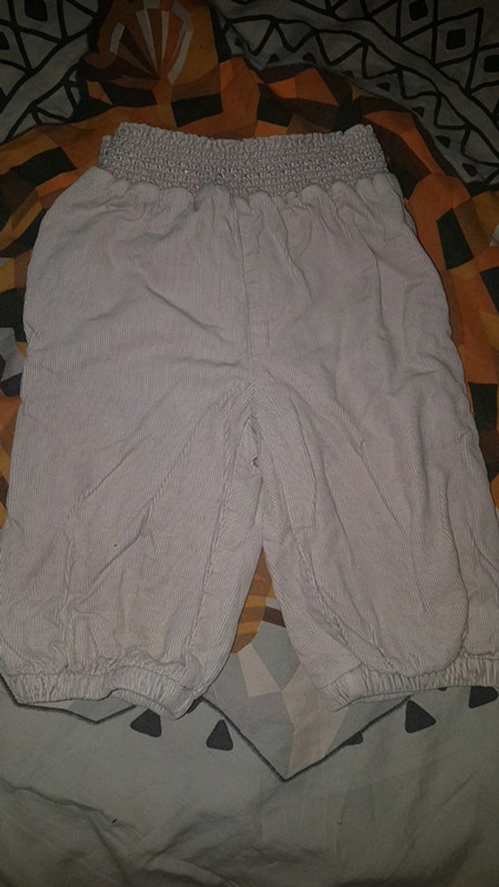 Pantalon velour doublé côtelé 9mois-71cm kitchoun 0€50 -50% dès 2 achetés