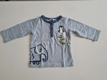 Tee shirt bleu rayé