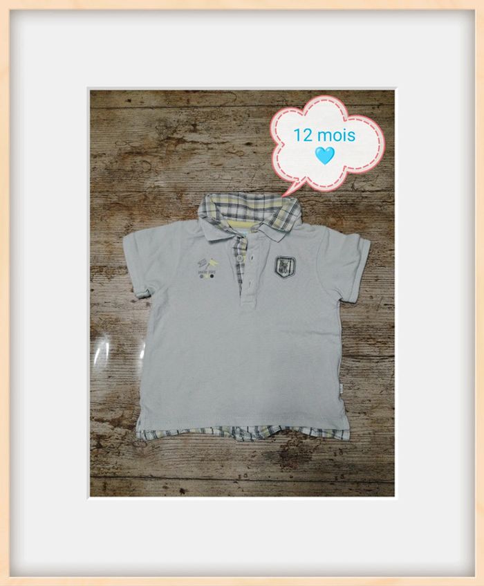 Joli polo garçon manches courtes été 12 mois