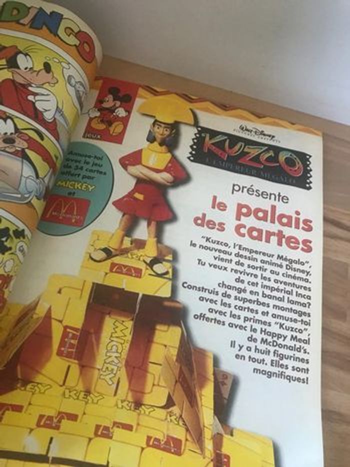 jeu de cartes de construction de château jamais utilisées avec journal de mickey vintage 03/2001 - photo numéro 10