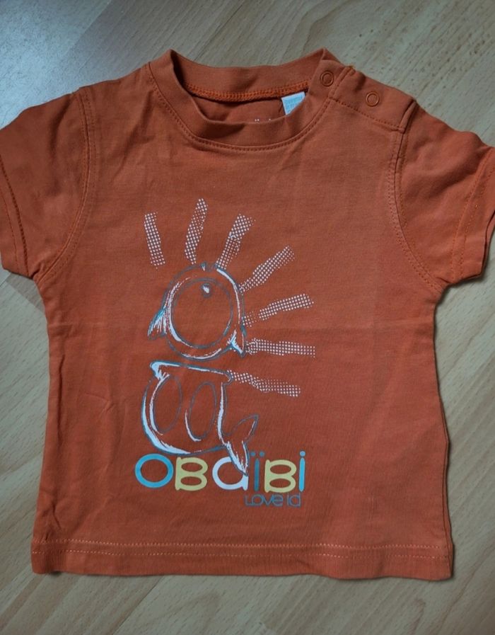 Ensembles 3 pièces Obaïbi bermuda T-shirt chemise 6 mois 67cm - photo numéro 3