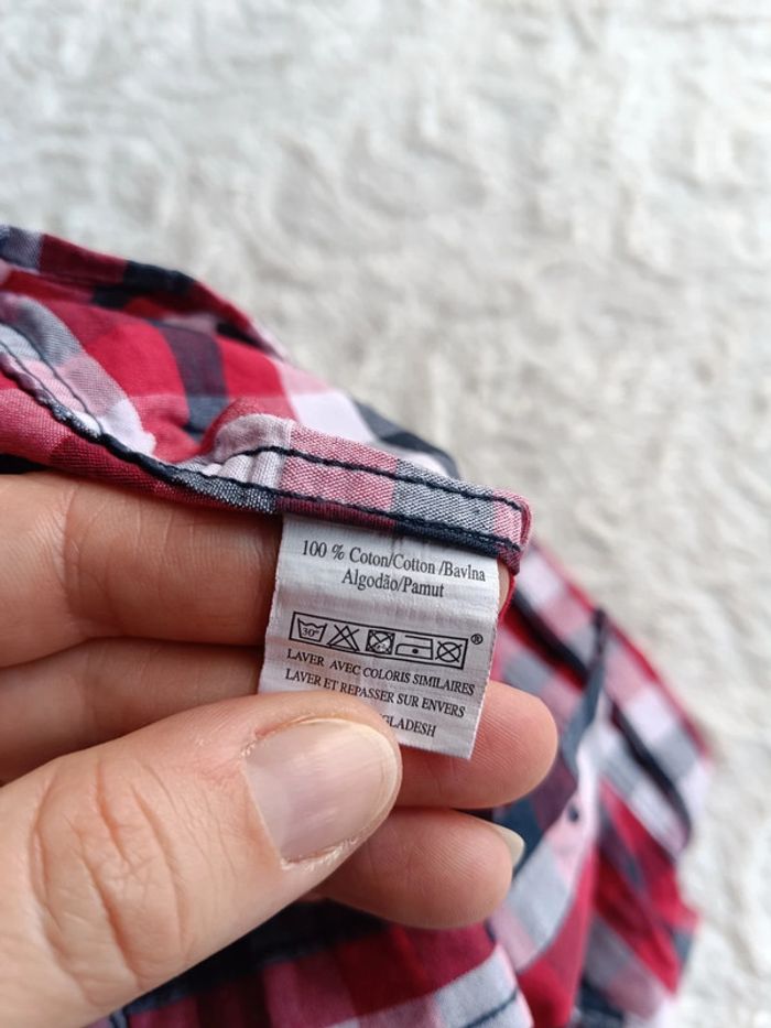 Chemise à carreaux manches courtes Garçon 3 ans Pick Ouic boys 100% coton - photo numéro 4