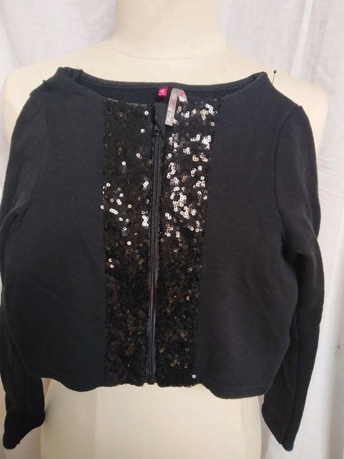 Gilet noir avec paillettes - photo numéro 2