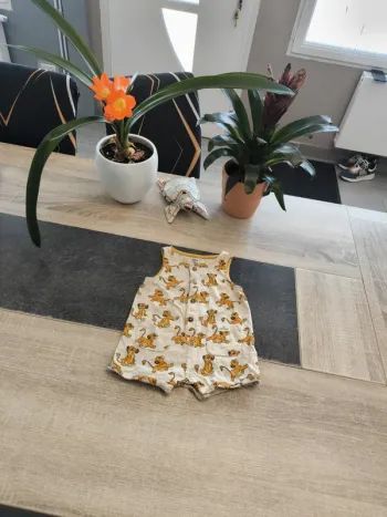 Combishort débardeur garçon 6 mois Disney Simba
