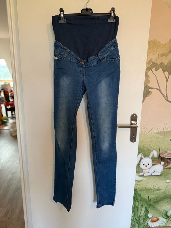 👖 Jeans Vertbaudet Femme Enceinte - Taille 38 - Très Bon État - Bleu !
