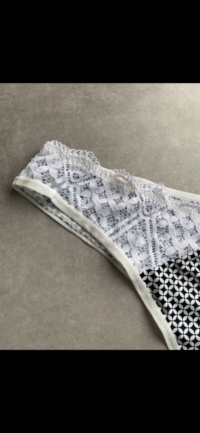 Tanga noir et blanc Taille 44/46 - photo numéro 3