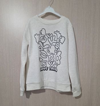 Sweat beige fille 8 ans
