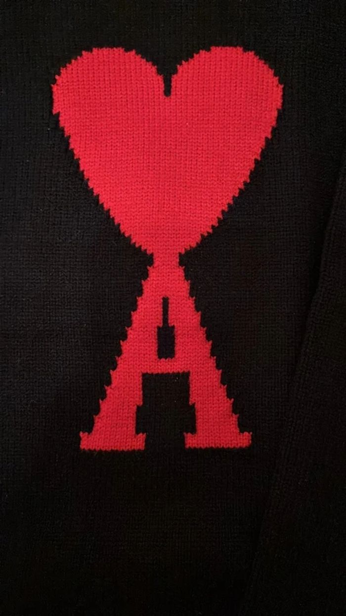 Pull Ami Paris Noir  S - photo numéro 3