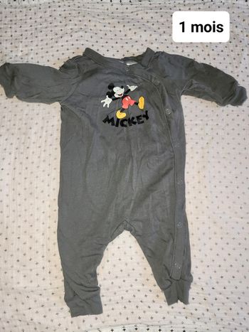 Pyjama coton Mickey 1 mois SANS pieds