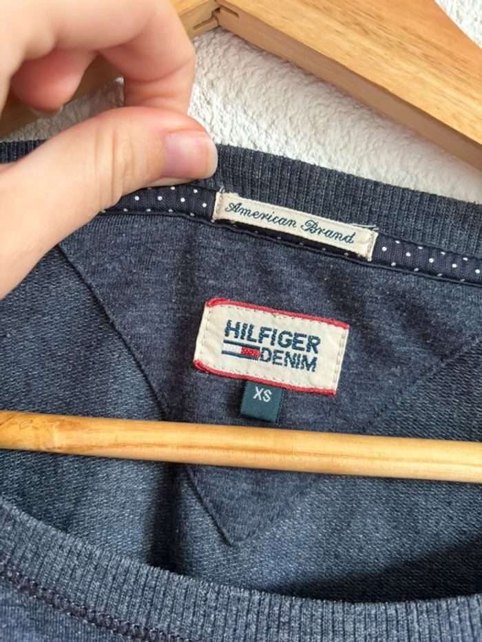 Sweat-shirt Tommy Hilfiger bleu/gris taille XS - photo numéro 7