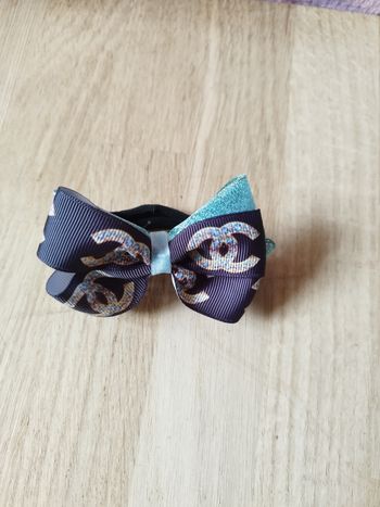 Élastique cheveux bleu et noir