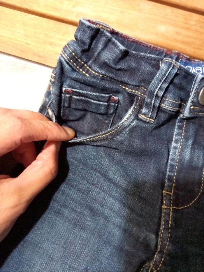Jean skinny moustache usé T 4 ans 104 cm - photo numéro 4